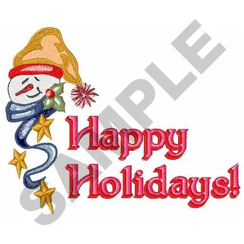 Last Chance HAPPY HOLIDAYS Embroidery Design