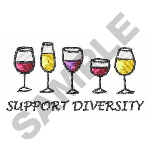 Direct From Factory WINE GLASSES Embroidery Design