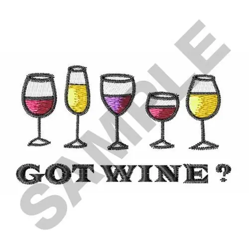 Viral WINE GLASSES Embroidery Design