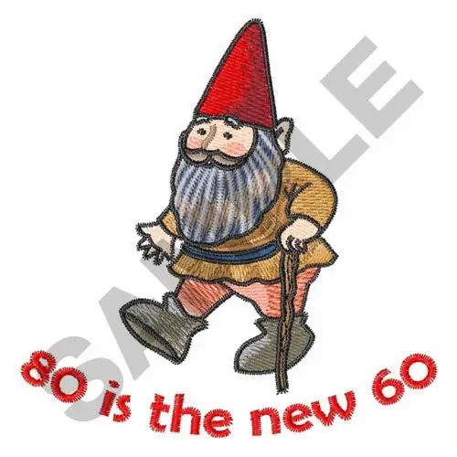 Trusted Brand GNOME WITH CANE Embroidery Design