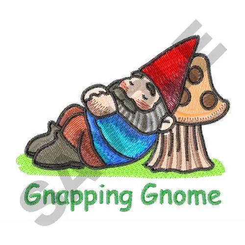 SLEEPY GNOME Embroidery Design Warranty Included