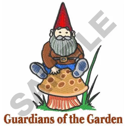 GNOME SITS ON MUSHROOM Embroidery Design Bulk Order