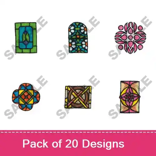 STAINED GLASS I Embroidery design pack by Great Notions, Embroidery Packs on EmbroideryDesigns.com Fresh Stock