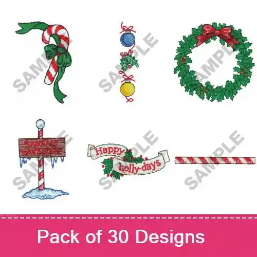 Popular CHRISTMAS 02-X Embroidery design pack by Great Notions, Embroidery Packs on EmbroideryDesigns.com
