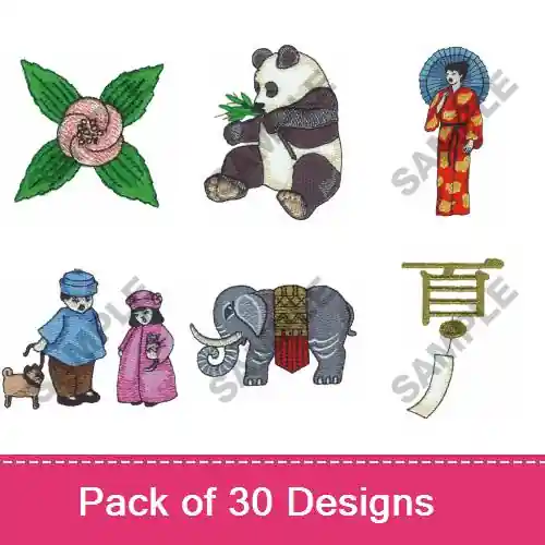 Discount ASIAN HOME DECOR I Embroidery design pack by Great Notions, Embroidery Packs on EmbroideryDesigns.com