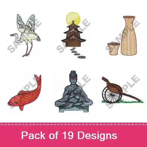 Secure Checkout ASIAN HOME DÉCOR Embroidery design pack by Great Notions, Embroidery Packs on EmbroideryDesigns.com