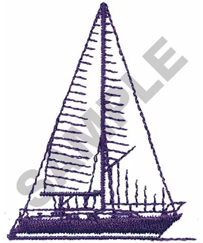 SAILBOAT OUTLINE Embroidery Design One Day Deal