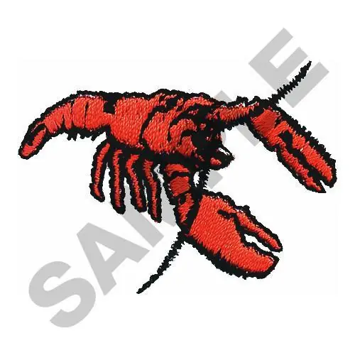 LOBSTER Embroidery Design Genuine