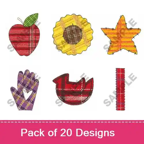 Big Sale FAUX PLAID I Embroidery design pack by Great Notions, Embroidery Packs on EmbroideryDesigns.com