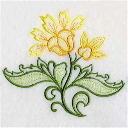 Jacobean Blooms Embroidery Design Hot Deal
