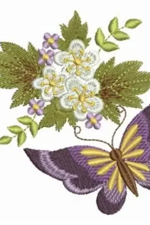 Buy Direct Floating Butterfly Kiss Embroidery Design