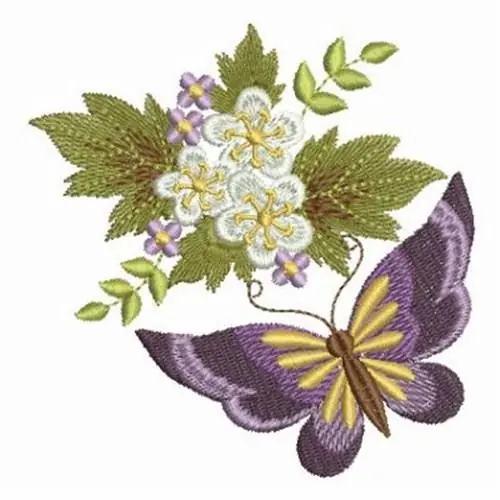 Buy Direct Floating Butterfly Kiss Embroidery Design