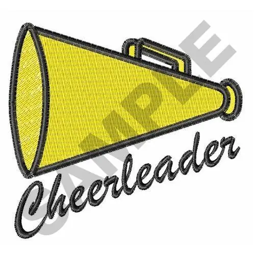 Instant Buy CHEERLEADER MEGAPHONE Embroidery Design