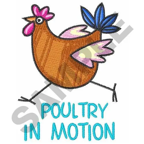 Low Price POULTRY IN MOTION Embroidery Design