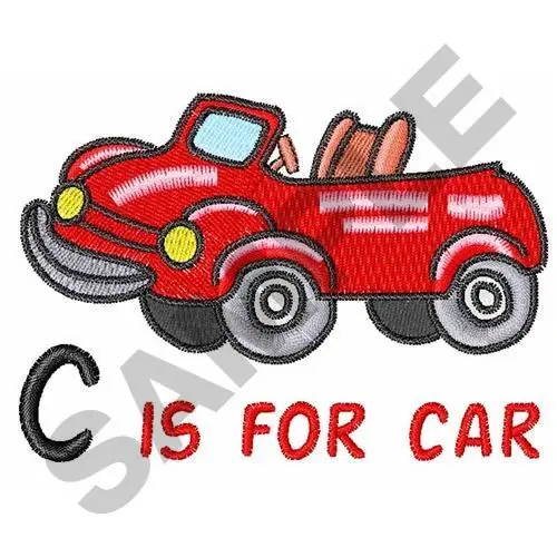 Grab Now C IS FOR CAR Embroidery Design