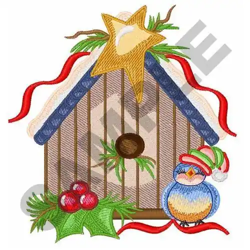 FESTIVE BIRDHOUSE Embroidery Design Best Price
