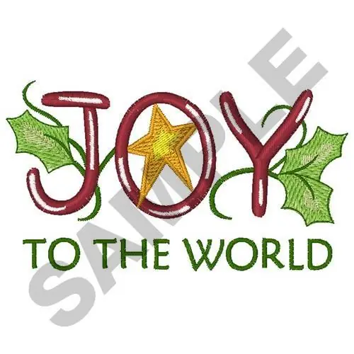 Seasonal Sale JOY TO THE WORLD Embroidery Design