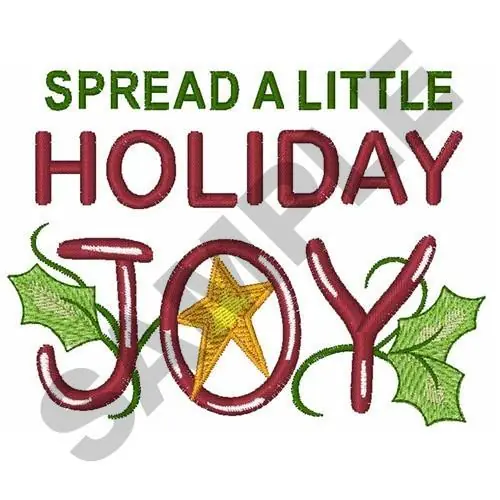 Viral SPREAD HOLIDAY JOY Embroidery Design