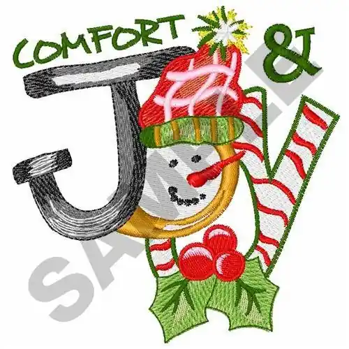 Professional Grade COMFORT AND JOY Embroidery Design