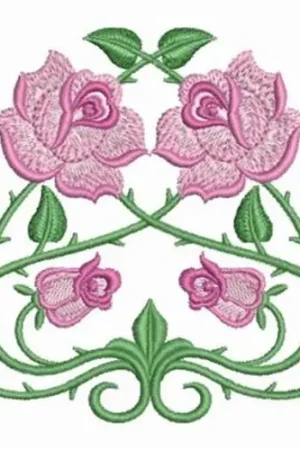 Art Nouveau Roses Embroidery Design Don’t Miss Out