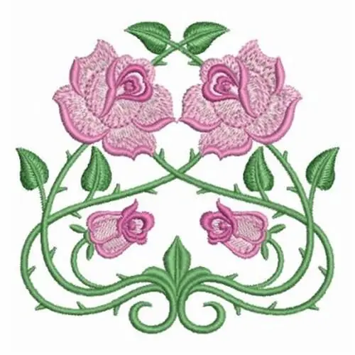 Art Nouveau Roses Embroidery Design Don’t Miss Out