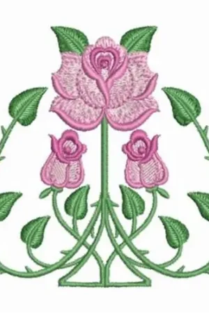 Art Nouveau Roses Embroidery Design New Arrival