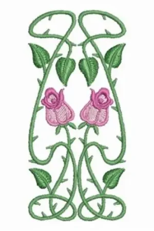 Art Nouveau Roses Embroidery Design Holiday Sale