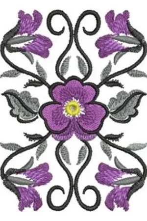 Brush Painting Pansies Embroidery Design Direct From Factory