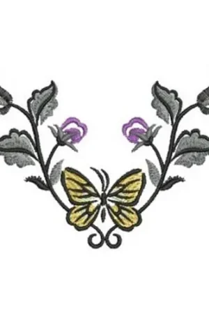 Brush Painting Pansies Embroidery Design Free Shipping