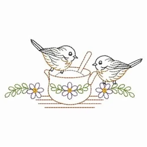 Trending Vintage Tea Sugar Embroidery Design