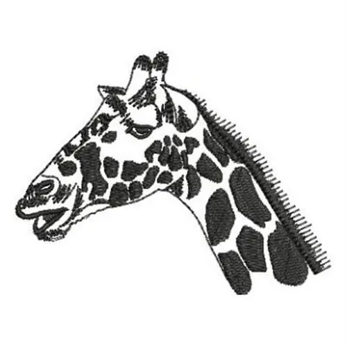 Today Only Giraffe Head Outline Embroidery Design