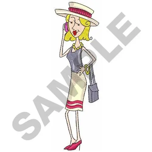 Bulk Order WOMAN ON CELLPHONE Embroidery Design