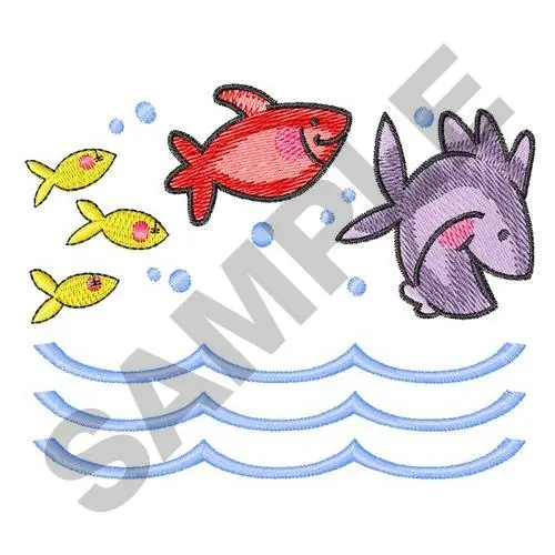 Best Seller FISH JUMPING Embroidery Design