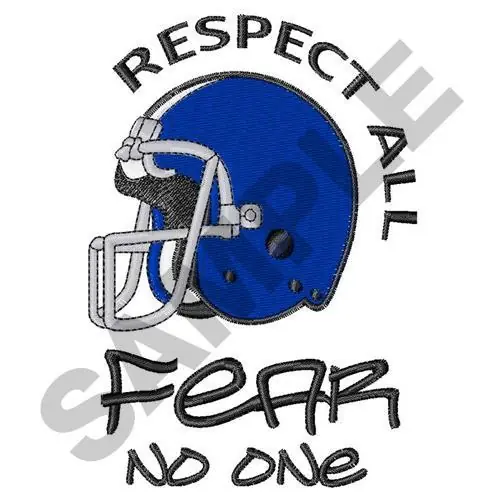 RESPECT ALL FEAR NO ONE Embroidery Design Super Sale