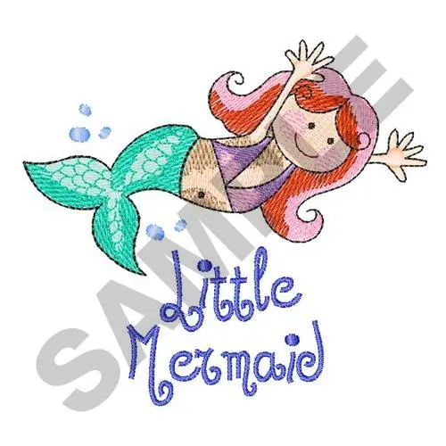 LITTLE MERMAID Embroidery Design Affordable