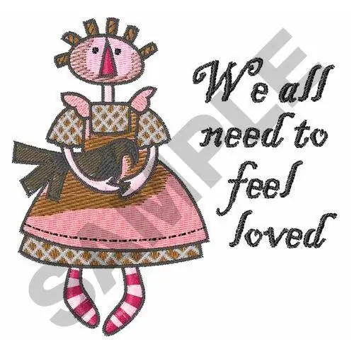 Trusted Brand FEEL LOVED Embroidery Design