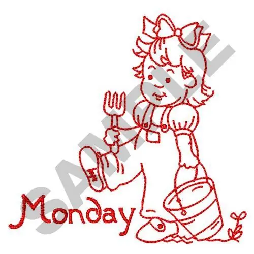MONDAY Embroidery Design Top Rated