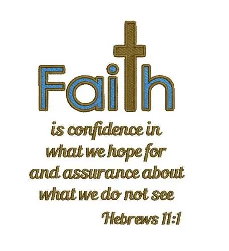Money Back Guarantee FAITH IS Embroidery Design