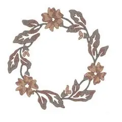 FLORAL WREATH Embroidery Design Next Day Delivery
