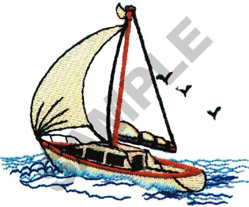 SAILBOAT Embroidery Design Free Shipping