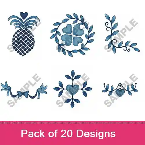 TRUE BLUE Embroidery design pack by Great Notions, Embroidery Packs on EmbroideryDesigns.com Certified