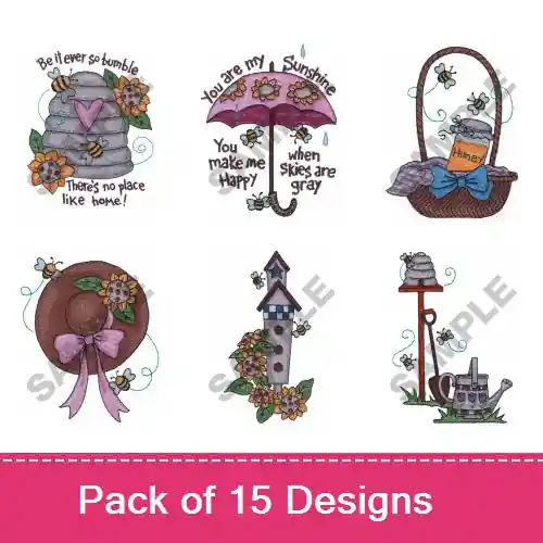 Factory Price JUMBO GARDEN II Embroidery design pack by Great Notions, Embroidery Packs on EmbroideryDesigns.com