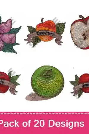 APPLE ORCHARD I Embroidery design pack by Great Notions,  Embroidery Packs on EmbroideryDesigns.com Warranty Included