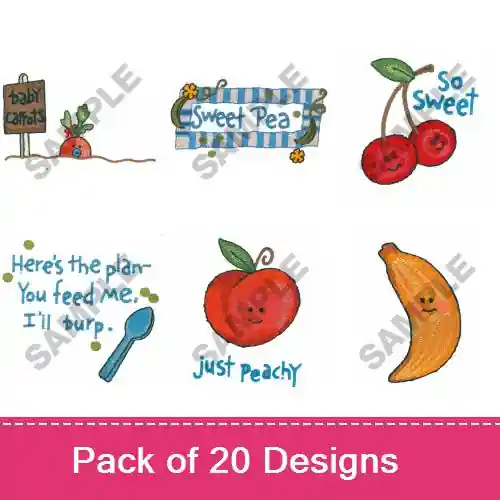 BABY BIBS II Embroidery design pack by Great Notions, Embroidery Packs on EmbroideryDesigns.com Instant Buy