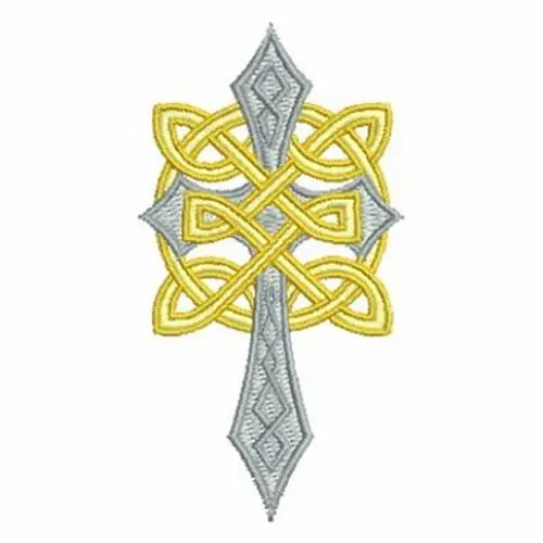 Celtic Swirled Cross Embroidery Design Final Sale