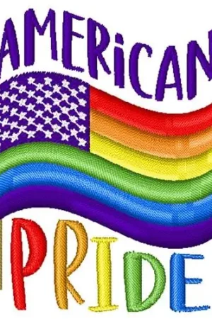 American Pride Rainbow Flag Embroidery Design Express Delivery