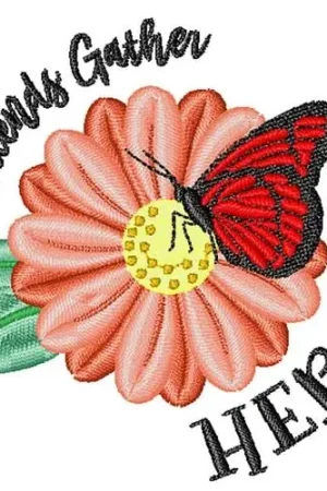 Monarch Butterfly Flower Embroidery Design Exclusive Offer
