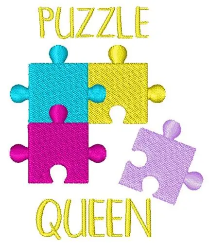 Bulk Order Colorful Jigsaw Puzzle Embroidery Design