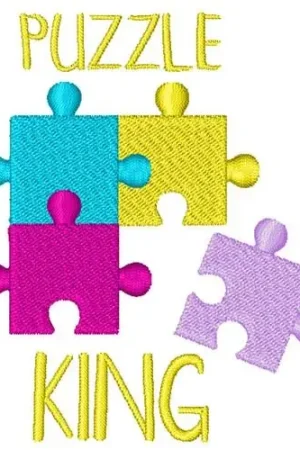 High Quality Colorful Jigsaw Puzzle Embroidery Design