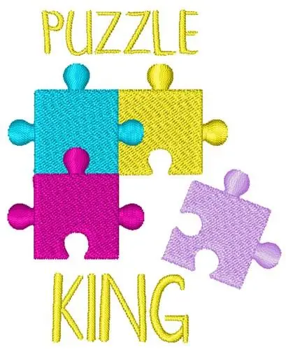 High Quality Colorful Jigsaw Puzzle Embroidery Design